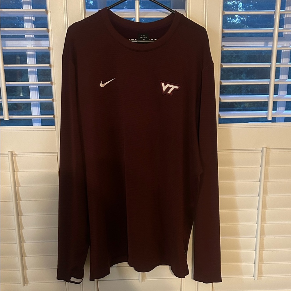 Nike Virginia Tech Hokies Performance Top Crew Sweatshirt